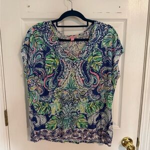 Lilly Pulitzer Tropical Paisley Knit Top – S/M